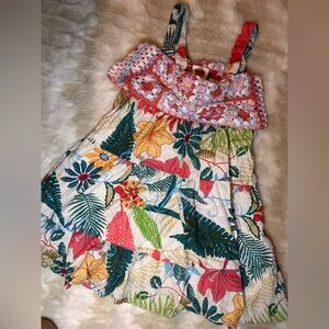 FARM Rio White and Pink Dress